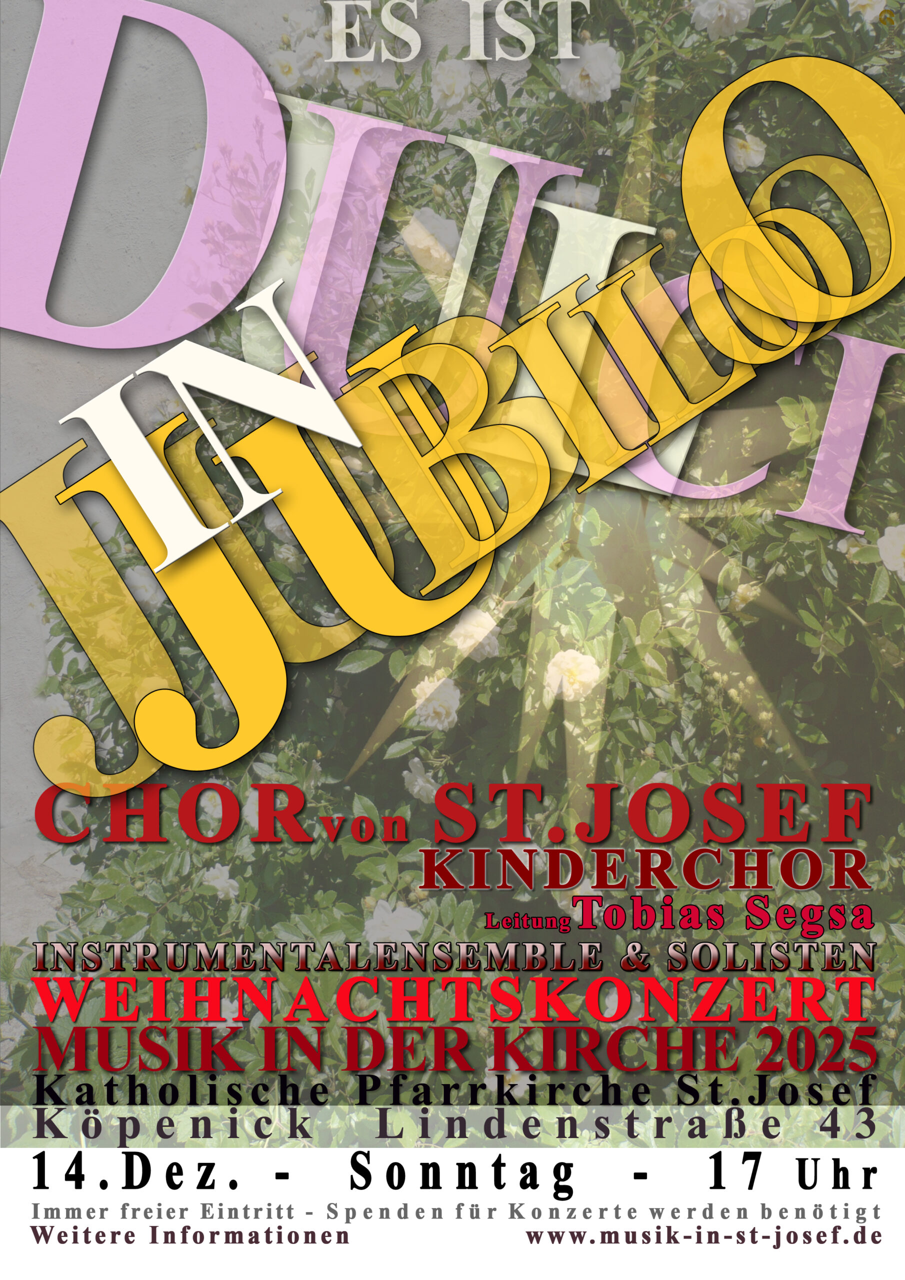 Adventskonzert unserer Chöre in St.Josef am So, den 3.Advent um 17.00 Uhr