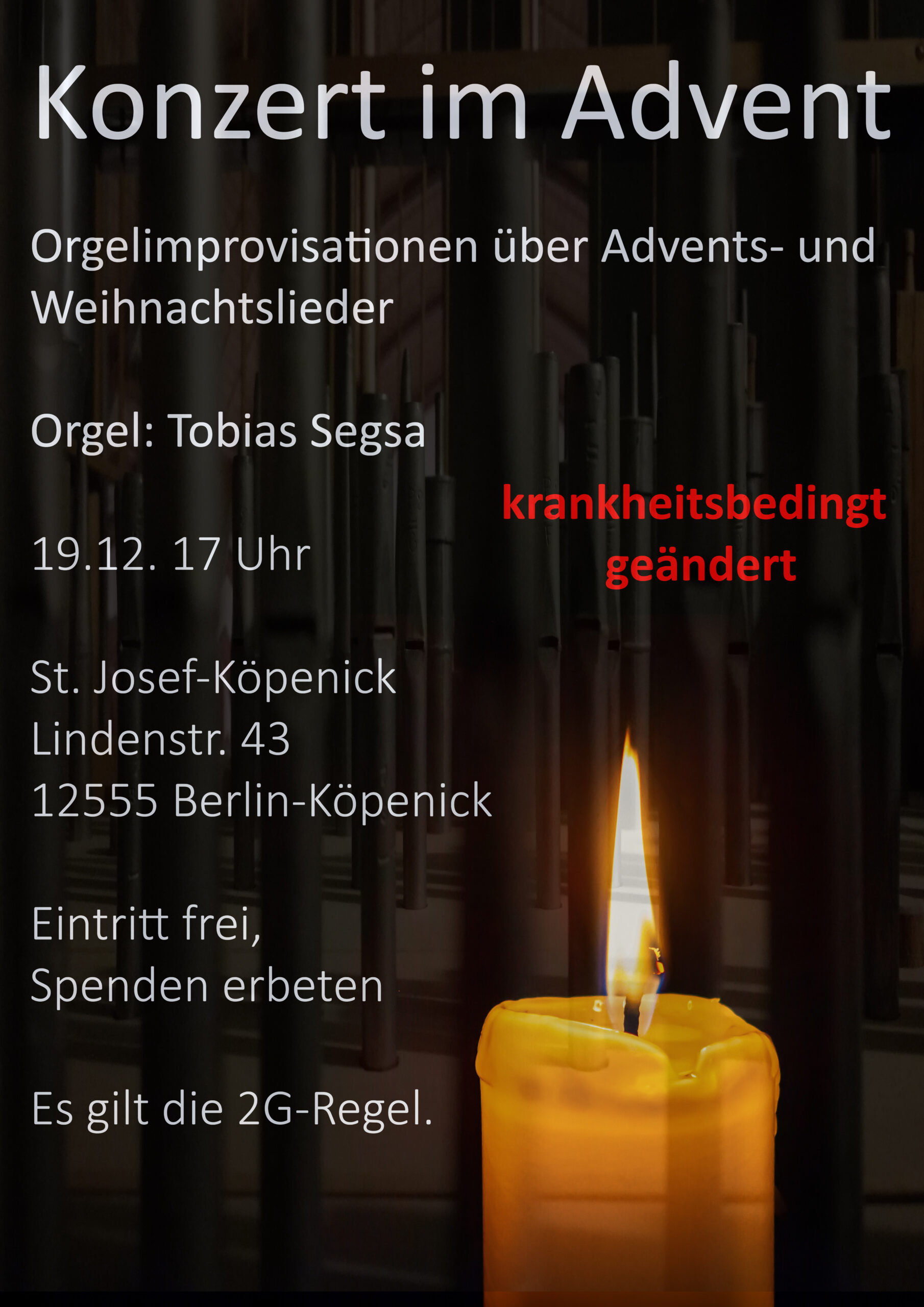 Konzert am 4. Advent in St. Josef – 19.12. 17 Uhr – geändert