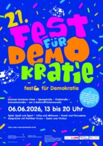 Einladung zum Fest für Demokratie und Toleranz am 06. Juni 2026