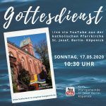 informationsgrafik zum Gottesdienst-Livestream am Sonntag 17. Mai 2020 um 10:30 Uhr