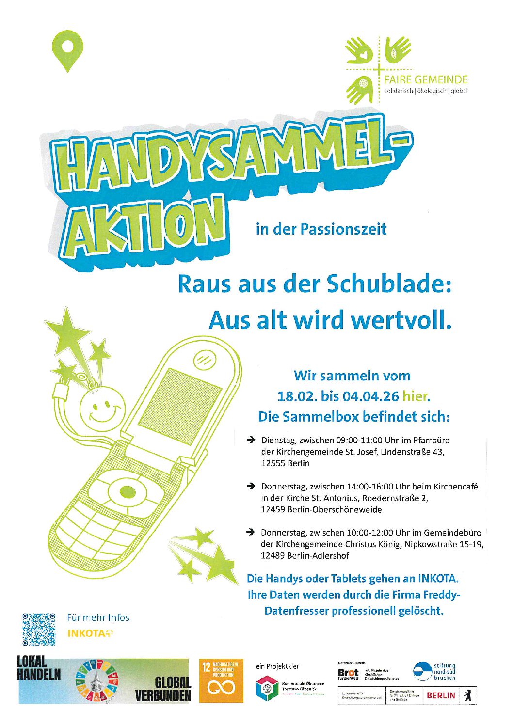 Handysammelaktion zur Fastenzeit 2026