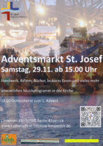 Adventsmarkt in St. Josef | 29.11.25 | ab 15.00 Uhr