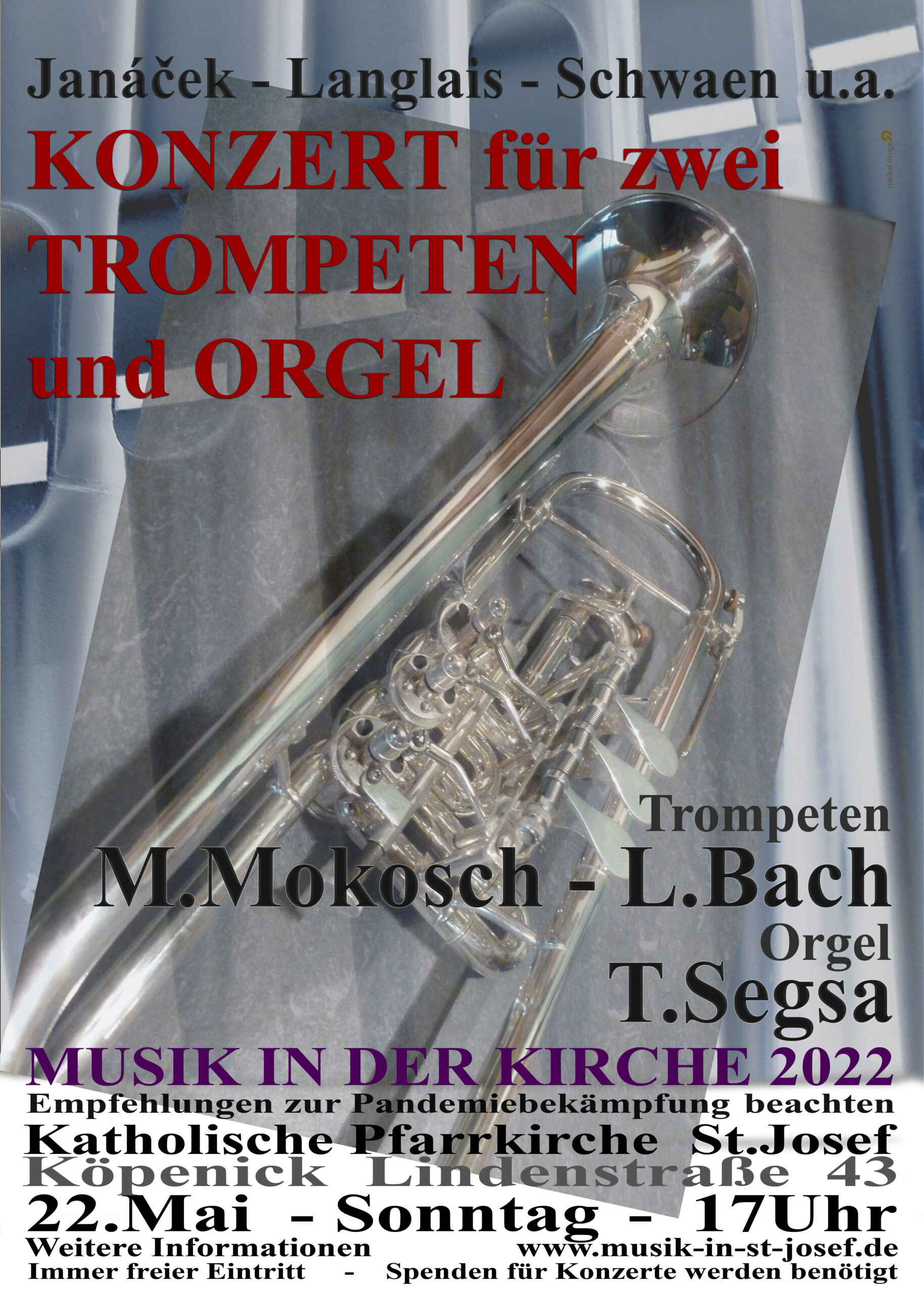 Konzert für 2 Trompeten und Orgel | 22.5. 17 Uhr in St. Josef