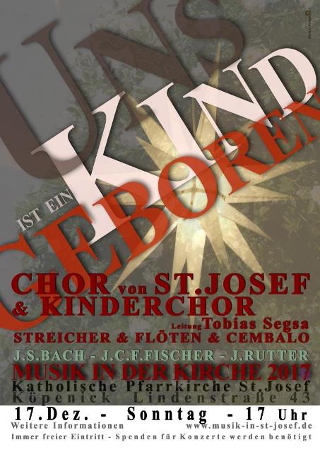 Vorweihnachtliches Konzert vom Chor und Kinderchor von St. Josef | So, 17.12.2017 um 17 Uhr