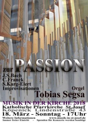 Orgelkonzert zur Fastenzeit, Sonntag, 18.03.2018 um 17 Uhr