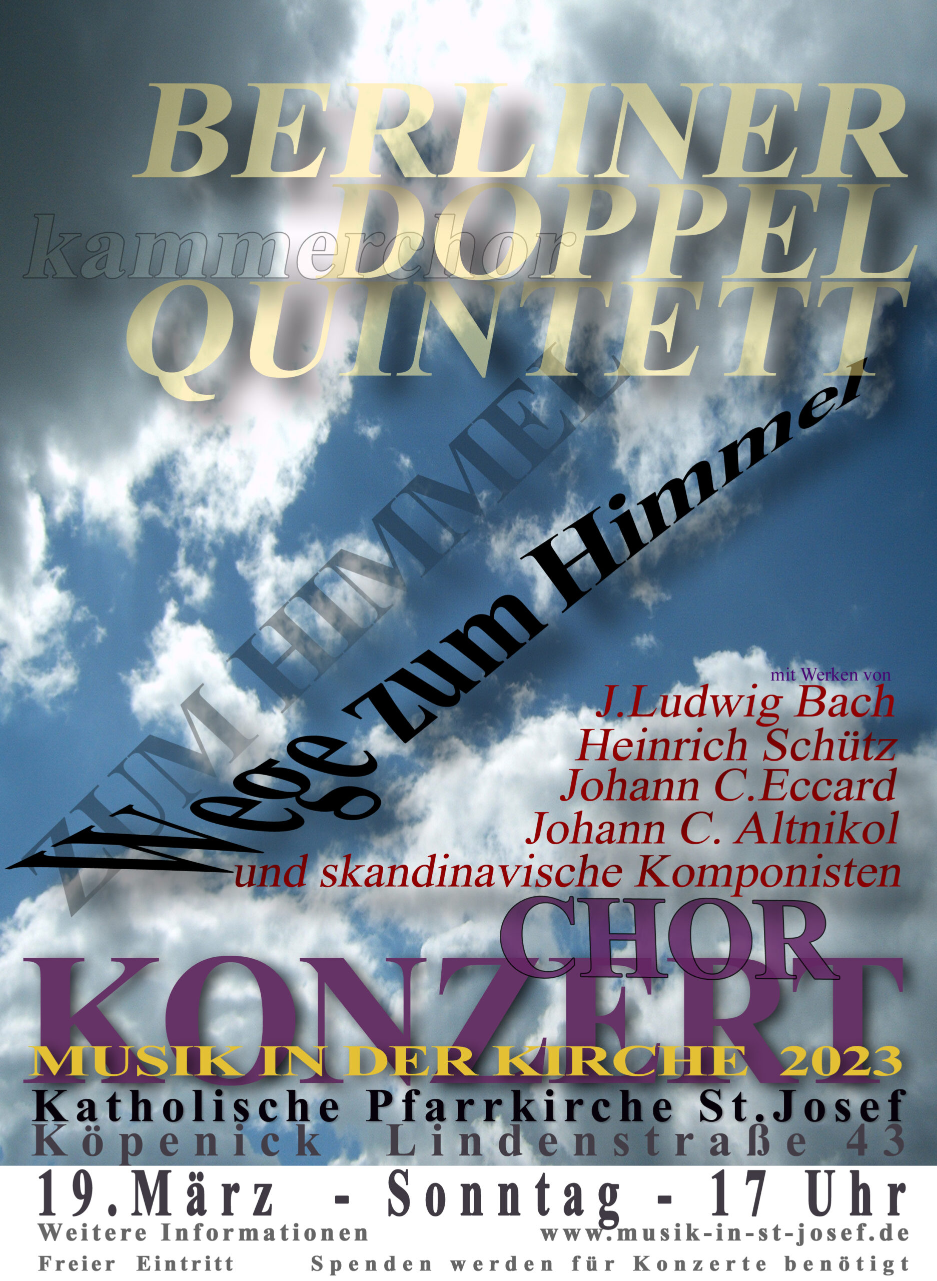Musik in der Kirche | Berliner Doppelquintett | 19.3. 17 Uhr in St. Josef