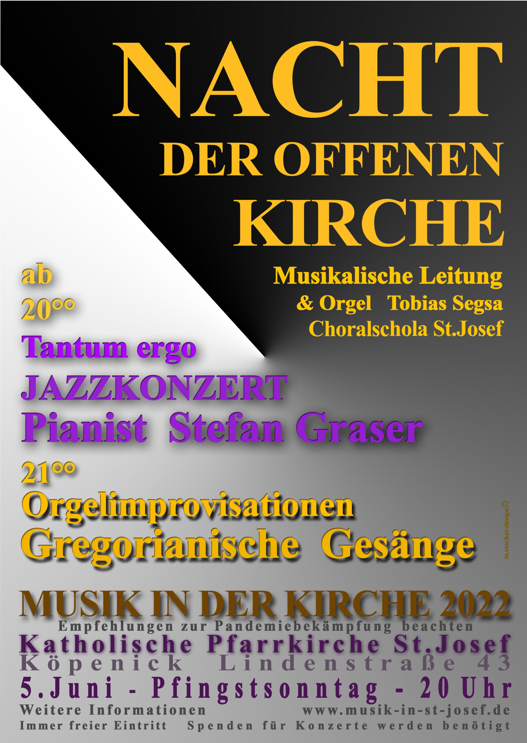 Konzerte am Pfingstsonntag, 5.6. ab 20 Uhr zur Nacht der offenen Kirche